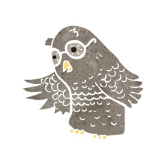 retro cartoon owl