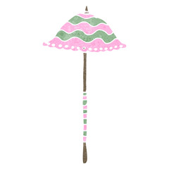 retro cartoon parasol
