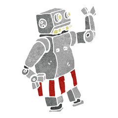 retro cartoon robot