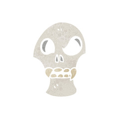 retro cartoon skull symbol