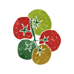 retro cartoon tomatoes