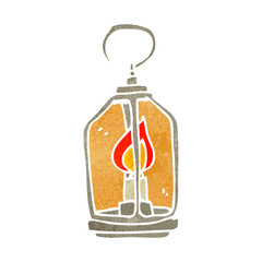 retro cartoon glass lantern