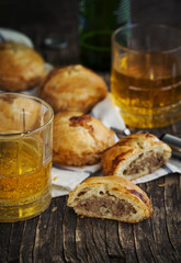 Puff pastry pies with mince meat