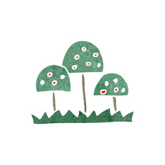 retro cartoon trees