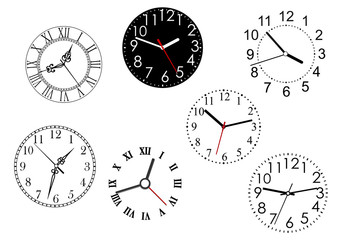 Set of isolated clock dials
