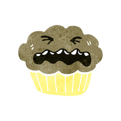 retro cartoon cupcake