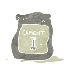 retro cartoon bag of cement
