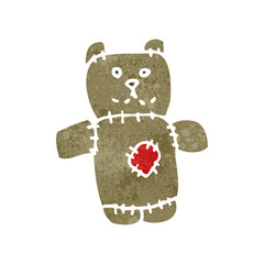 retro cartoon teddy bear