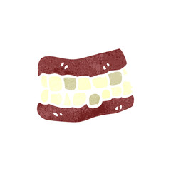 retro cartoon false teeth