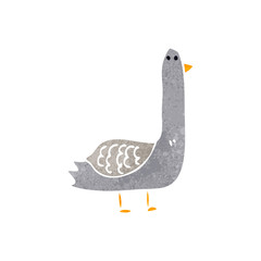 retro cartoon pigeon