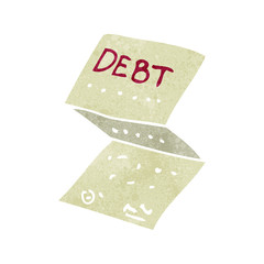 retro cartoon financial letter