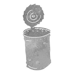 retro cartoon food can