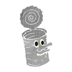 retro cartoon food can