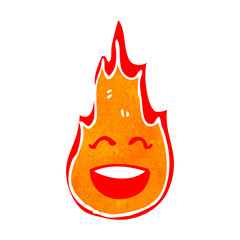retro cartoon flame
