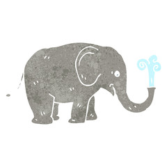 Obraz premium retro cartoon elephant