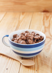 Breakfast Chocolate Cornflakes Cereal Bowl