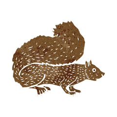 retro cartoon squirrel