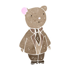 retro cartoon mouse in suit