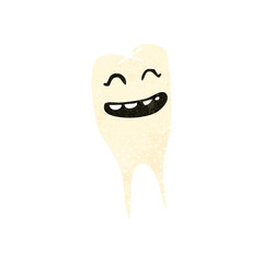 retro cartoon tooth