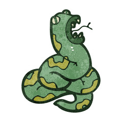 retro cartoon snake