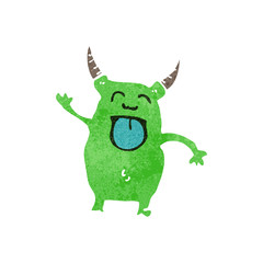 retro cartoon little imp
