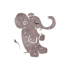 retro cartoon elephant
