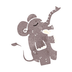 retro cartoon elephant