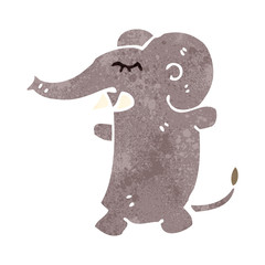 retro cartoon elephant
