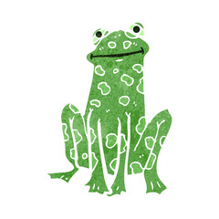 retro cartoon frog