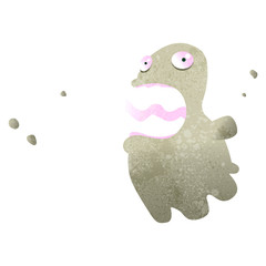 retro cartoon spooky ghost