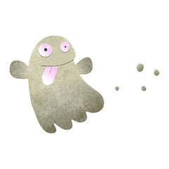 retro cartoon spooky ghost
