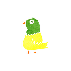 retro cartoon parrot