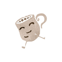 retro cartoon tea cup