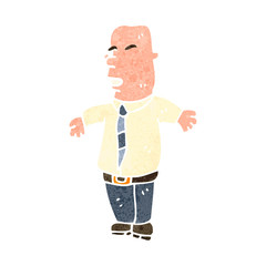 retro cartoon ugly man