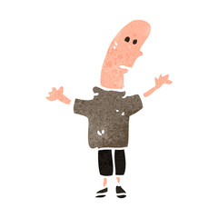 retro cartoon funny shaped man