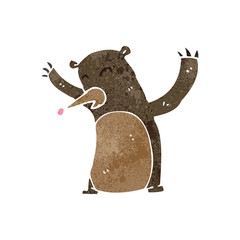 retro cartoon bear