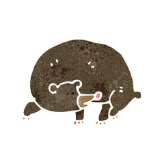 retro cartoon bear