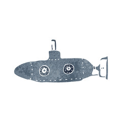 retro cartoon submarine
