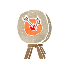 retro cartoon archery target