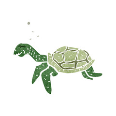 retro cartoon turtle