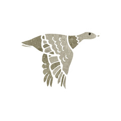 Fototapeta premium retro cartoon flying duck
