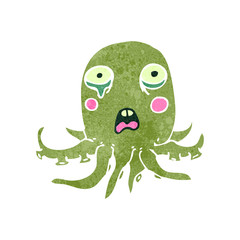 retro cartoon octopus