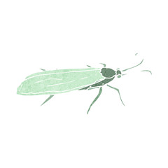 retro cartoon insect