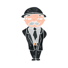 retro cartoon sensible businessman