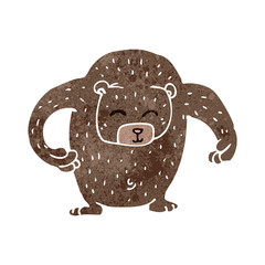 retro cartoon funny bear
