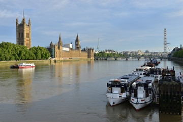 The Houses of Parliament in London in August.
