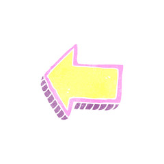 retro cartoon pointing arrow