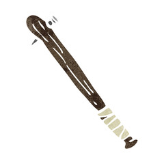 retro cartoon improvised weapon