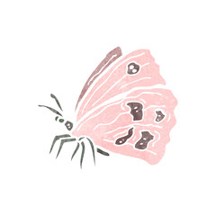 retro cartoon butterfly