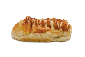 Hot dog with mustard